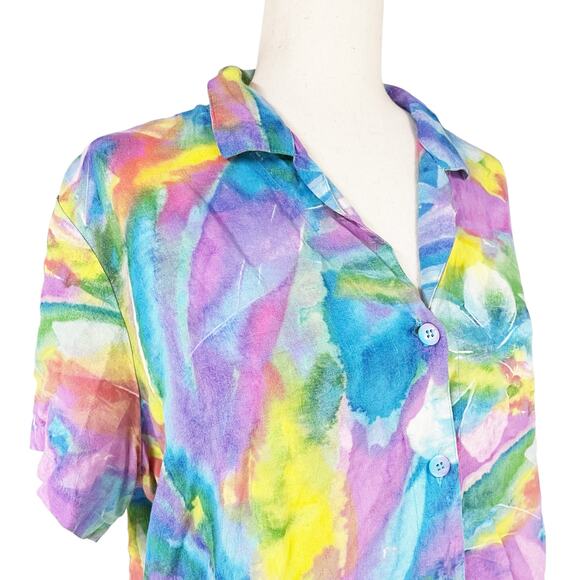 JAMS WORLD 2014 Limited Edition 50 Years Tiare Pastel Rainbow Shirt W624 Size L - Picture 3 of 9
